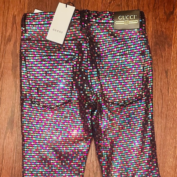 BNWT Authentic Gucci Sequin Pants - Picture 1 of 8